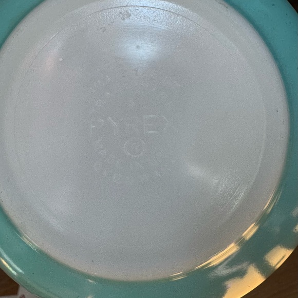 PYREX ✨ VTG Tiffany turquoise blue medium large mixing bowl 403 - Picture 4 of 5